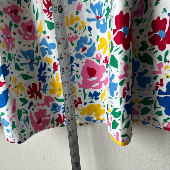 Lanz of Salsburg // Cotton White Long Dress V Neck Sleeveless Floral Size M - Picture 13 of 13